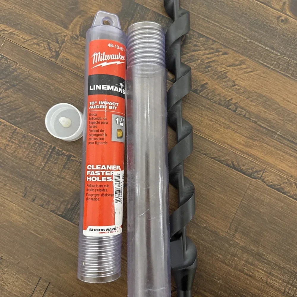 Milwaukee 48-13-6711 1-1/16 in x 18 in SHOCKWAVE Linemans Impact Auger Drill Bit